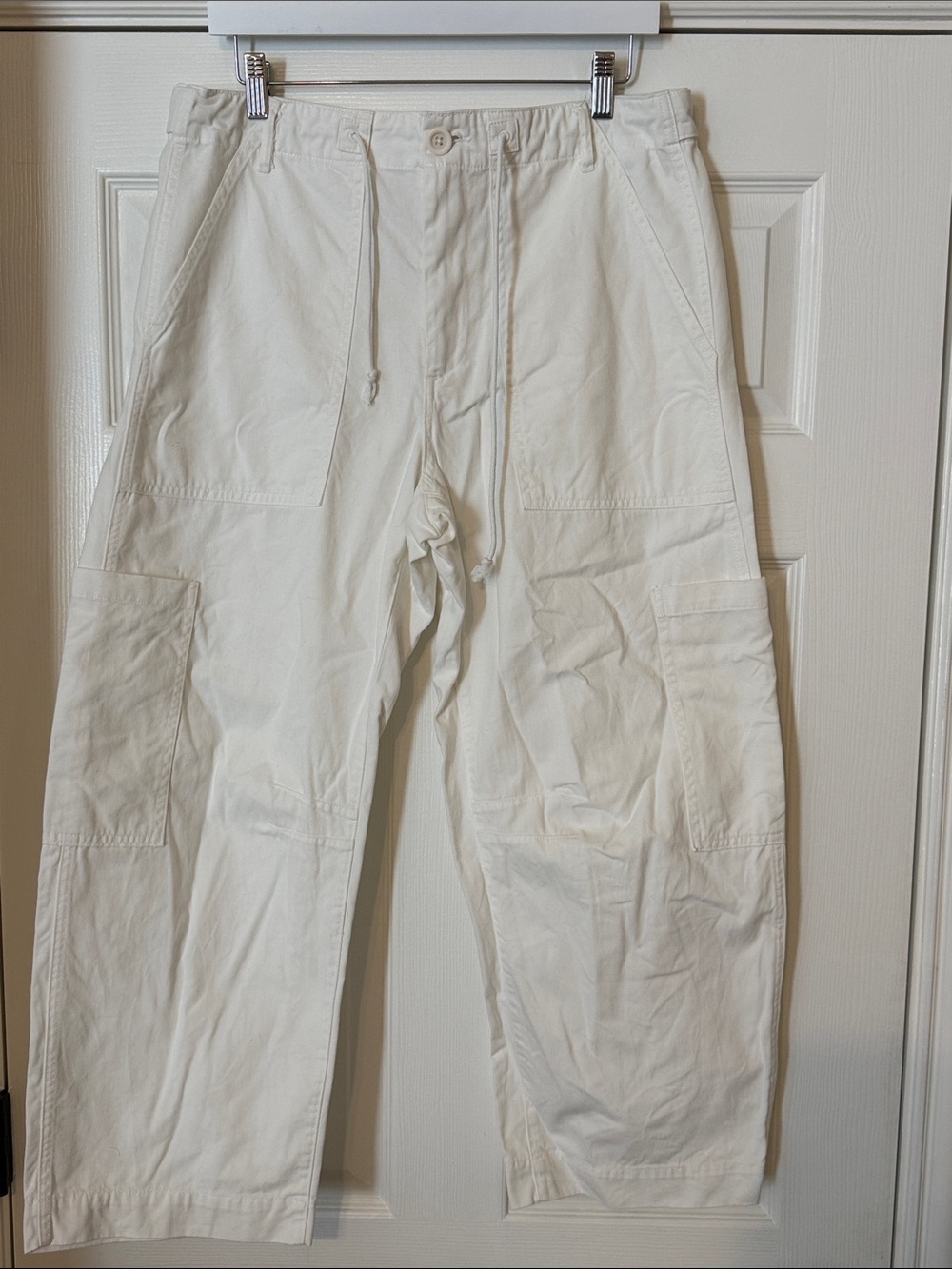pistola White Cropped Utility Pants